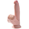 King Cock - Balles Gode 3D Plus 15.2 Cm Peau Claire